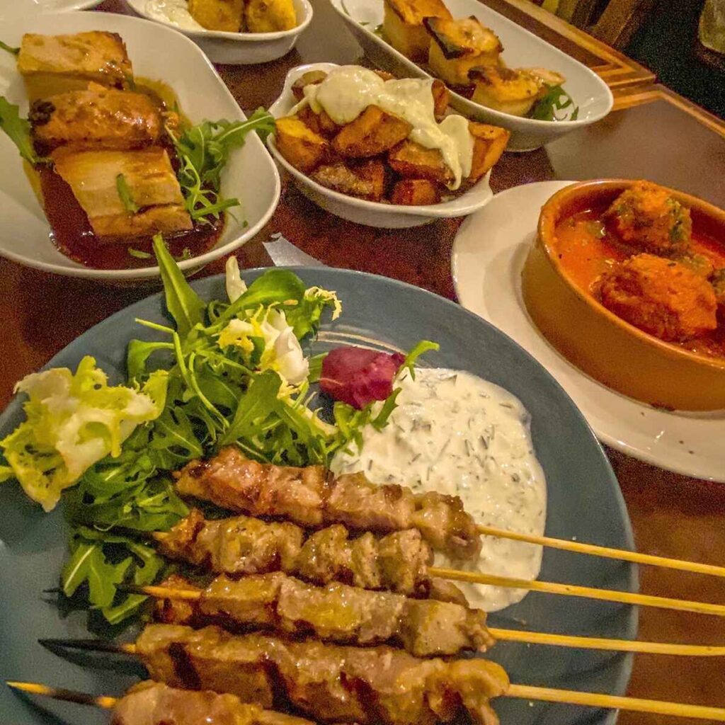 A table full of Mediterranean food in Kings Heath