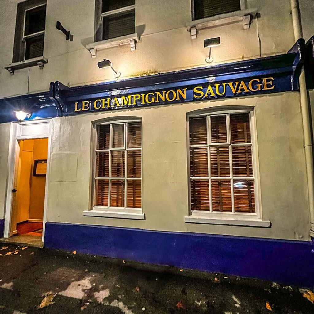 The front of Cheltenham Restaurant Le Champignon Sauvage