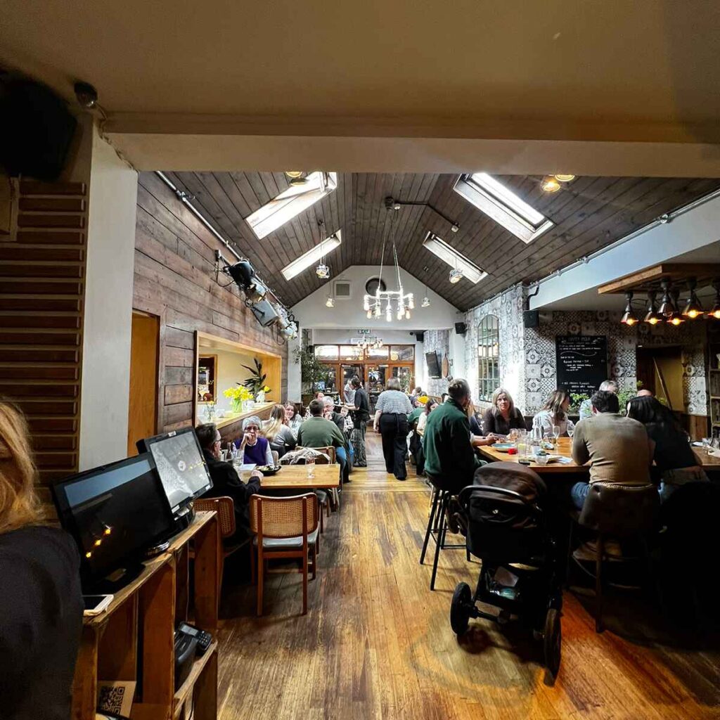 Inside dining area in The Plough, Harborne 