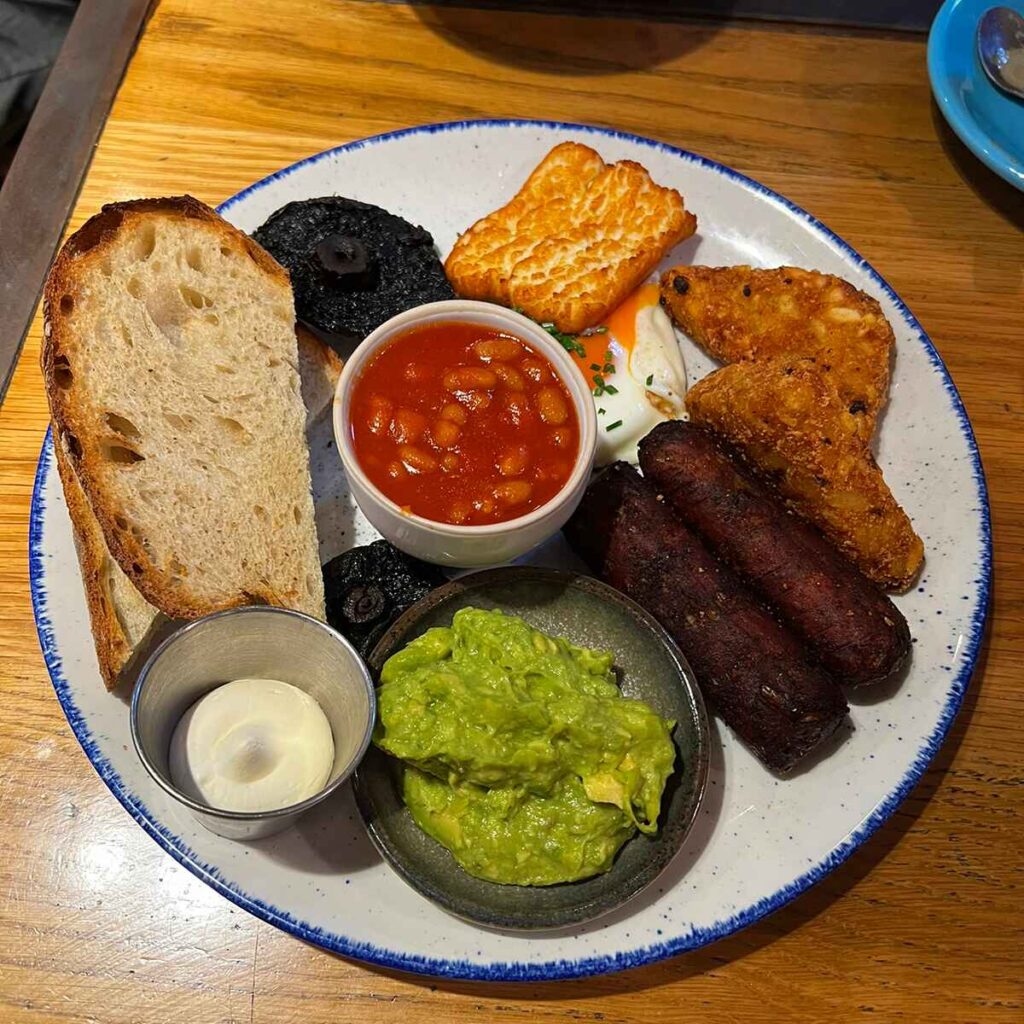 Vegetarian full english breakfast at The Plough Harborne