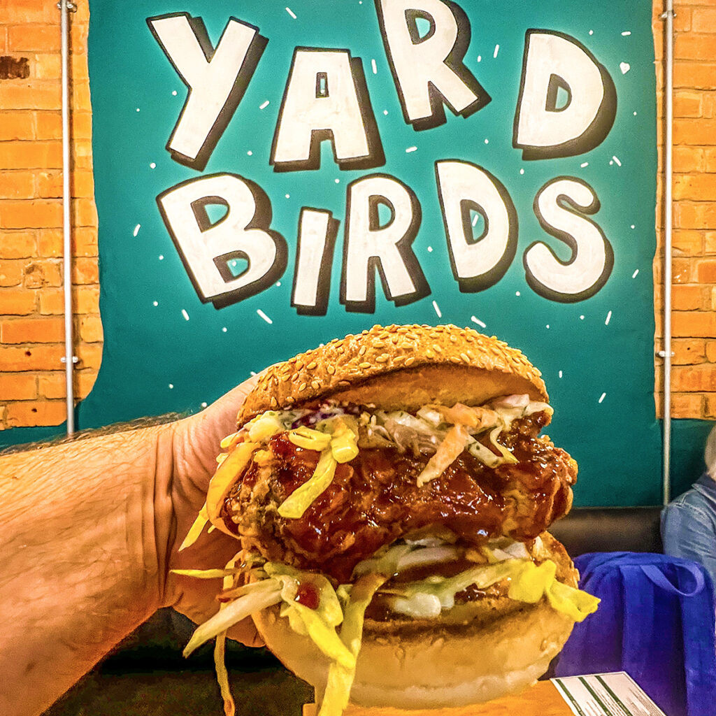 YardBQ burger at Yardbirds, Best Restaurants in Stirchley Birmingham