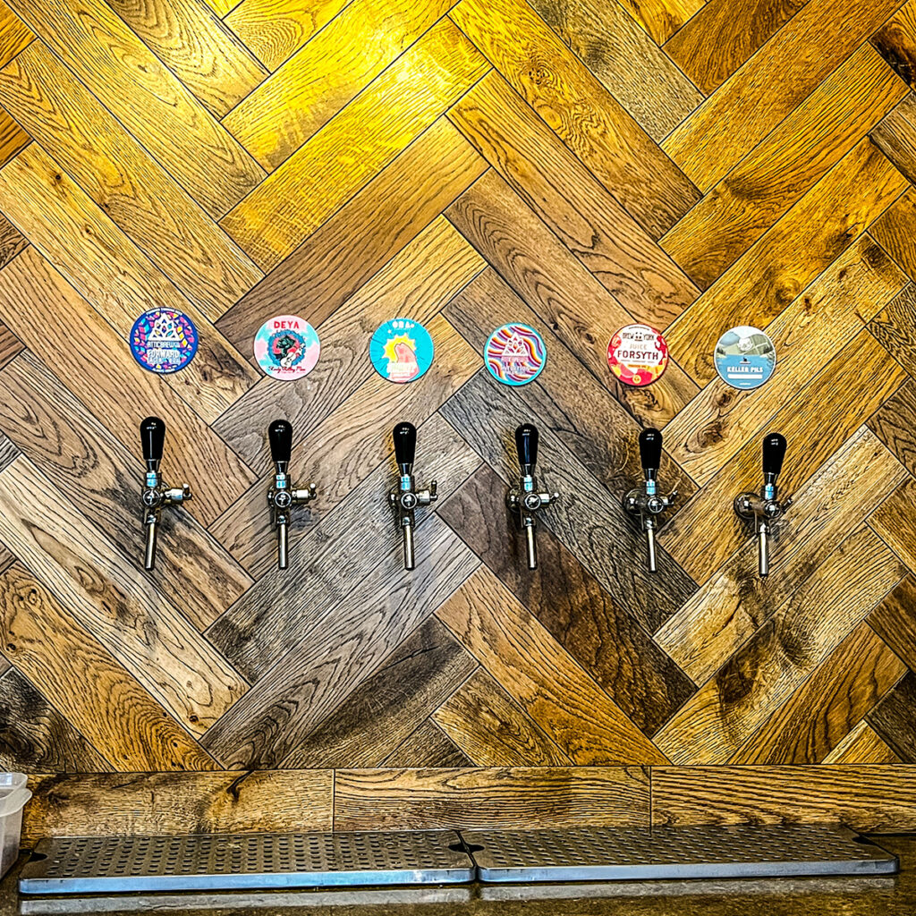 Beer taps at Yardbirds, Best Restaurants in Stirchley Birmingham