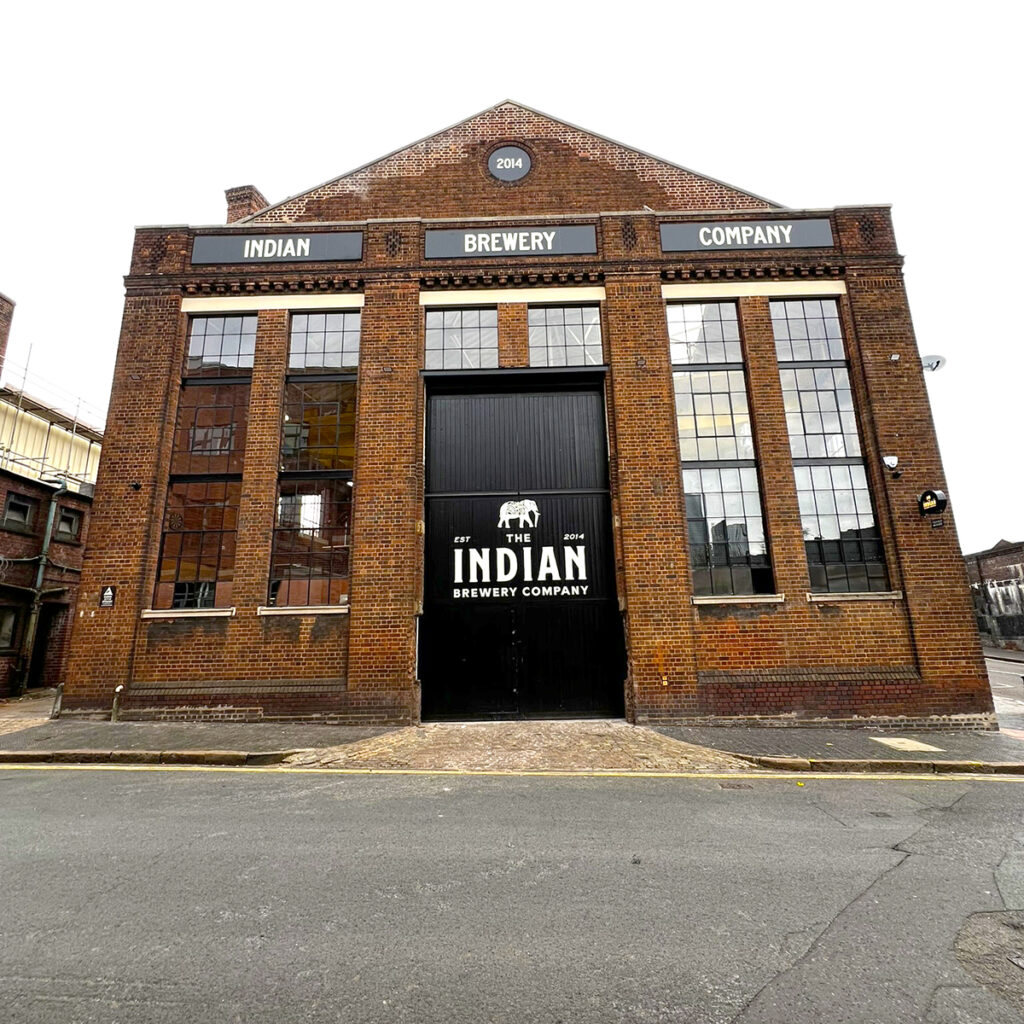 The front of the new Indian Brewery and taproom. Pubs in Hockley Birmingham