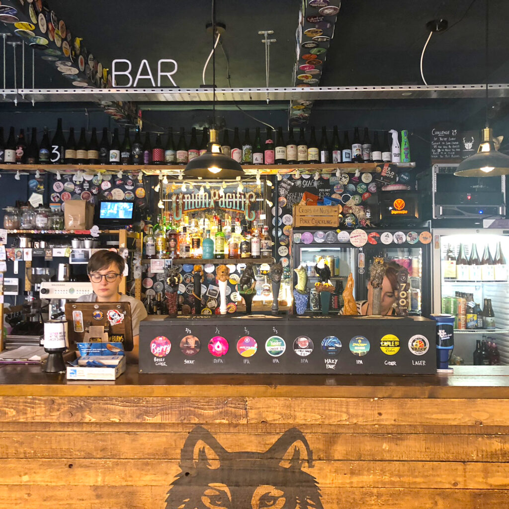 The bar at Wolf. Pubs in Hockley Birmingham