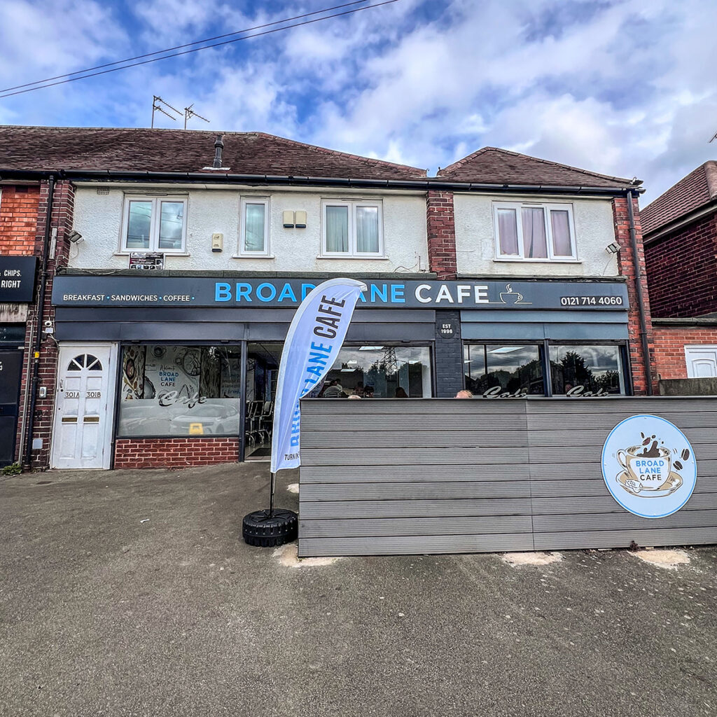 Outside Broad Lane Cafe.

