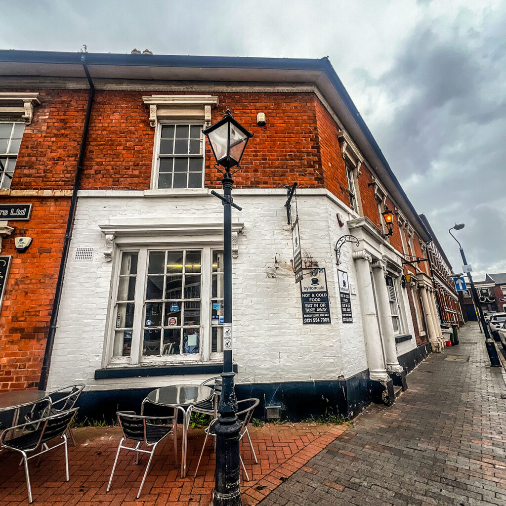 The front of Hylton cafe, Jewellery quarter

