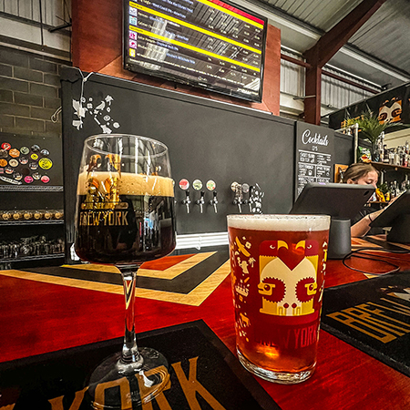 Some freshly poured beer at Brew Yorks Handley Tap.