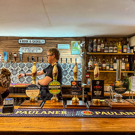 The bar at The Rook and Gaskill, York.