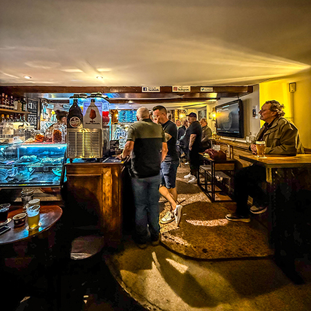 The bar area at the Rook and Gaskill, York.
