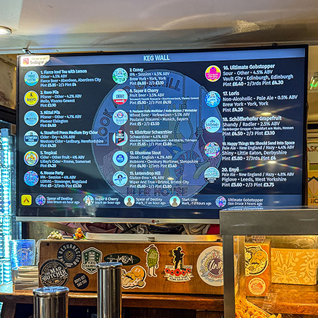 The Rook rotating beer board.