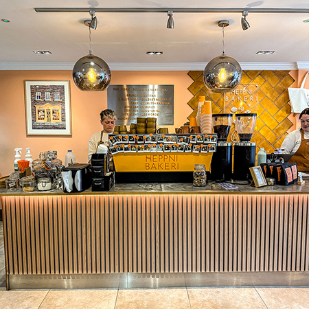 The counter at Heppni Bakeri, York
