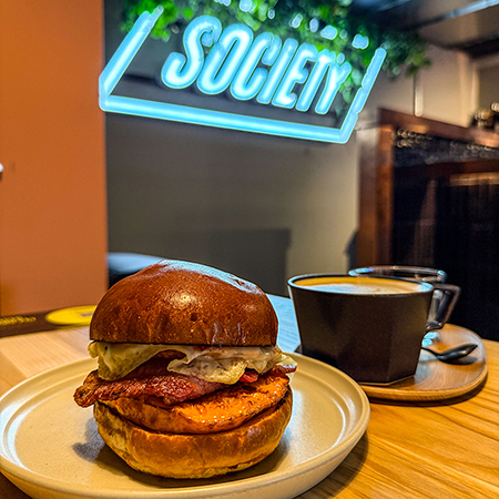 Breakfast bap at Society