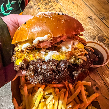 One of many burgers from Herberts Yard over the years